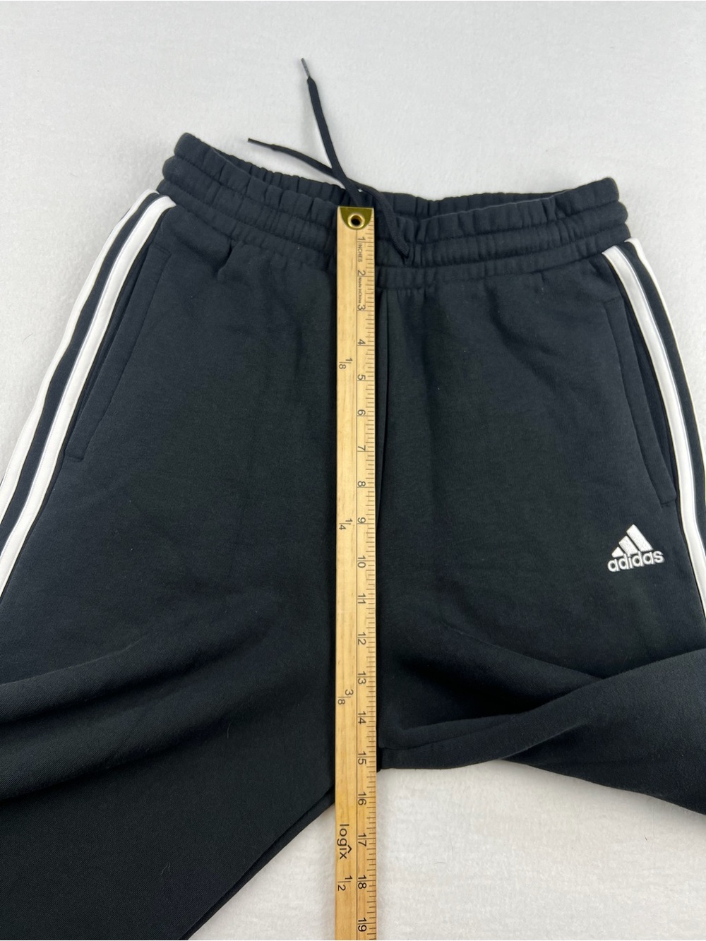 Adidas Womens Classic Striped Wide Leg Baggy Fleece Sweatpants Size S - Picture 7 of 11